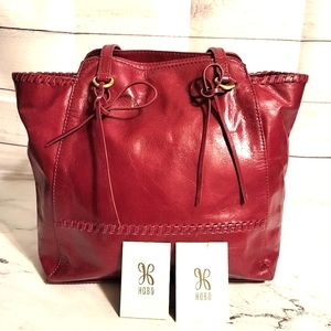 HOBO 'Praise' Vintage Hide Deep Rich Berry Leather Shoulder Tote